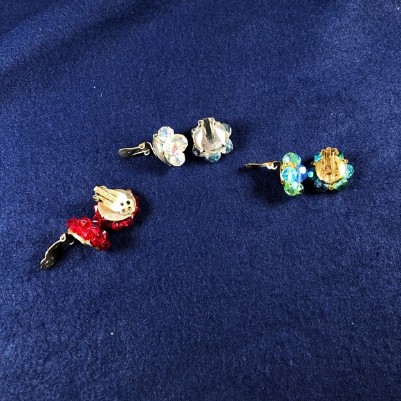 Art deco clip on earring set - Picture 4 of 4